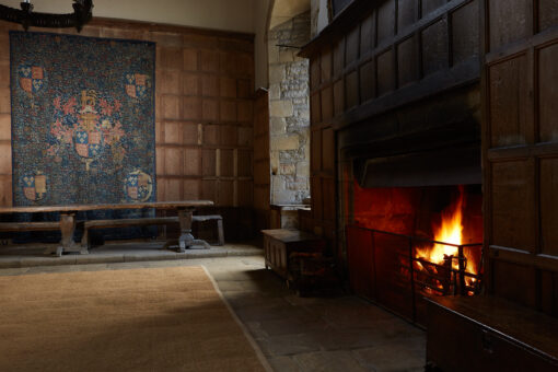 Haddon Hall Banqueting Hall and fireplace