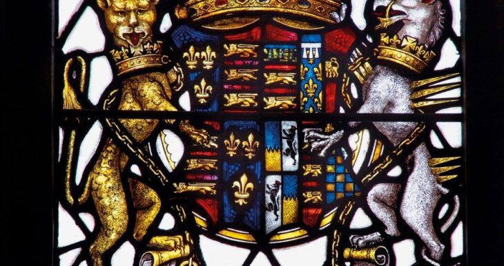 Hever Castle stained glass of Queen Anne Boleyn 1533