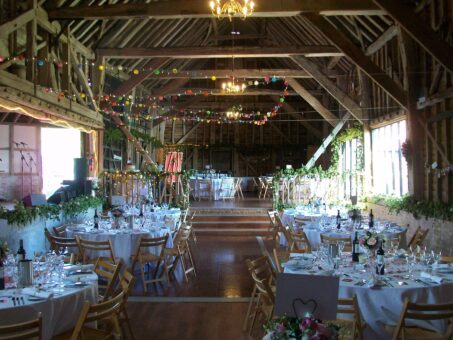 Hole Park Great Barn wedding