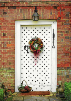 Rippington Manor Christmas door