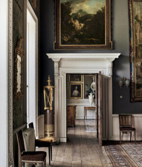 Wolterton Hall doorway with paintings