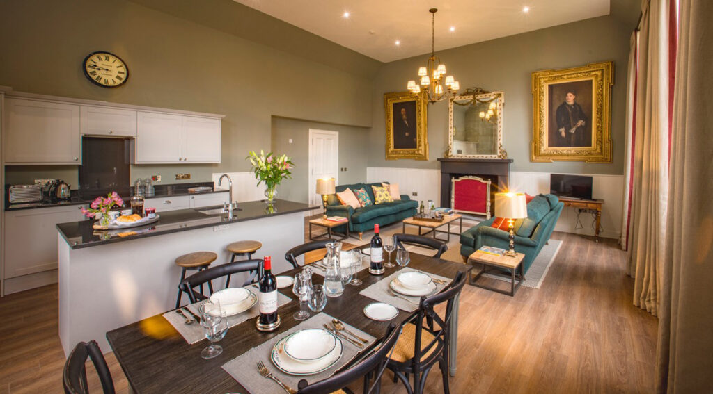 Living area in the Maitland Suite at Thirlestane Castle