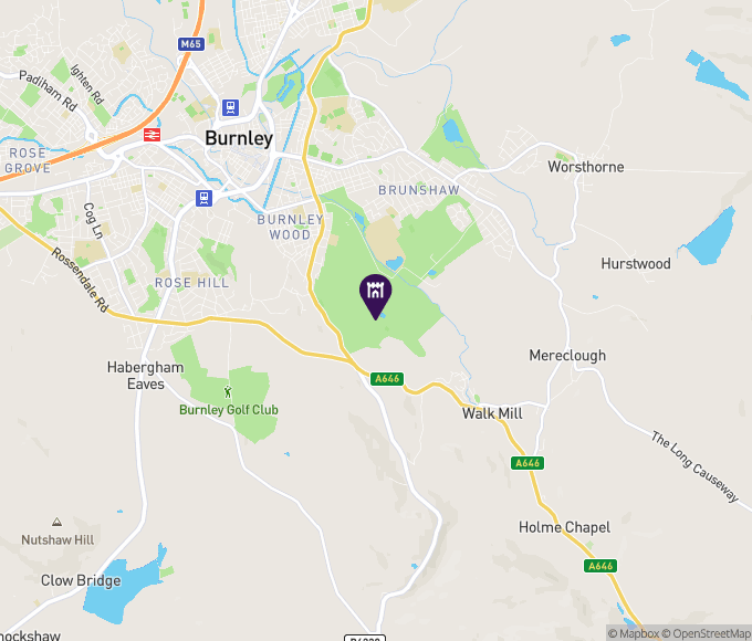 towneley hall on map