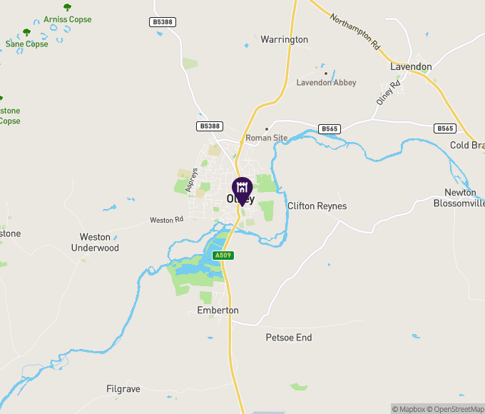 cowper and newton on map